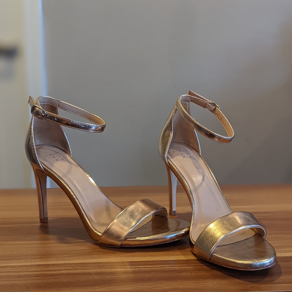 Rose Gold Ankle Strap Heel